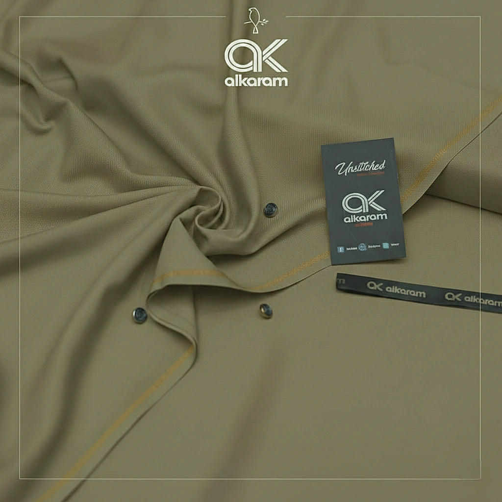 Al-Karam Classic Wash & Wear – Unstitched 4 Meter Men’s Suit